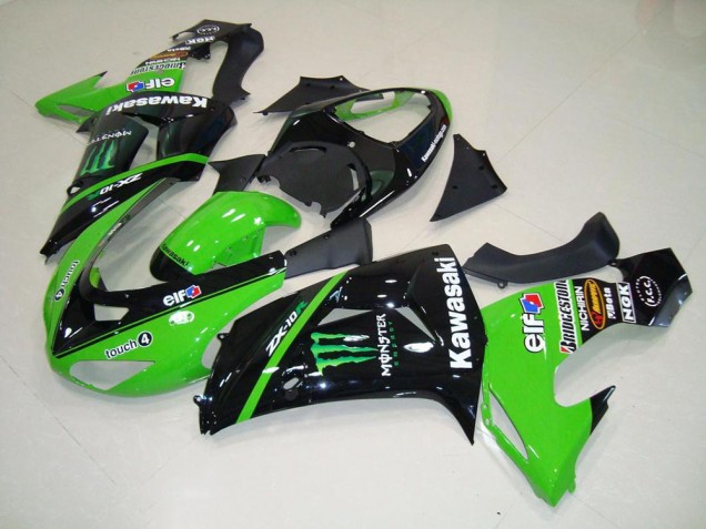 2006-2007 Vert Monster Kawasaki ZX10R Carénages Moto