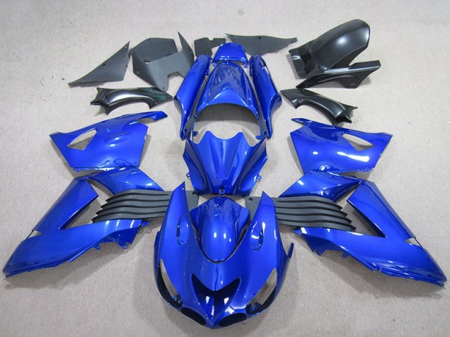 2006-2011 Bleu Kawasaki ZX14R ZZR1400 Carénages Moto