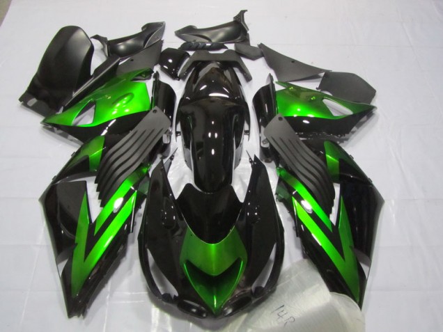 2006-2011 Noir Vert Kawasaki ZX14R ZZR1400 Carénage Moto