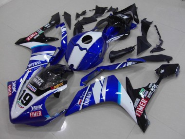 2007-2008 Blanc Bleu Yamaha YZF R1 Carénage Moto