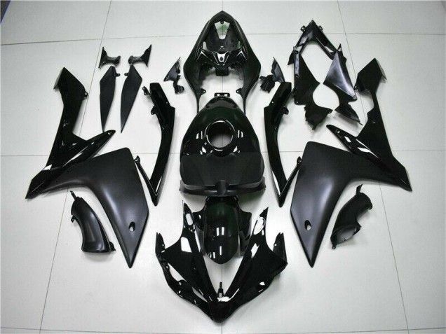 2007-2008 Brillant Noir Mat Yamaha YZF R1 Carénage Moto