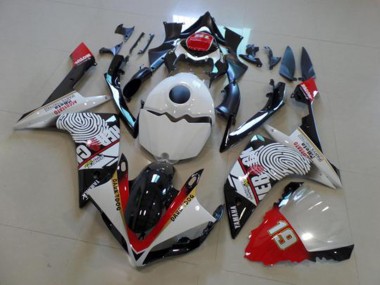 2007-2008 Noir Blanc Rouge Yamaha YZF R1 Carénage Moto