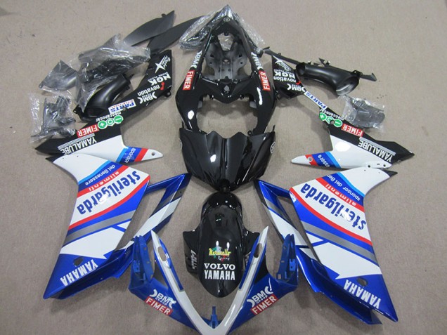 2007-2008 Noir Blanc Sterilgarda Yamaha YZF R1 Carénage Moto