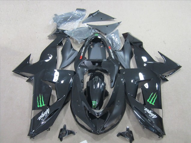 2007-2008 Noir Ninja Vert Monster Kawasaki ZX6R Carénage Moto