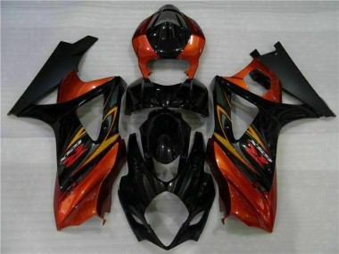 2007-2008 Noir Suzuki GSXR 1000 Kit Carénages Motos Complet