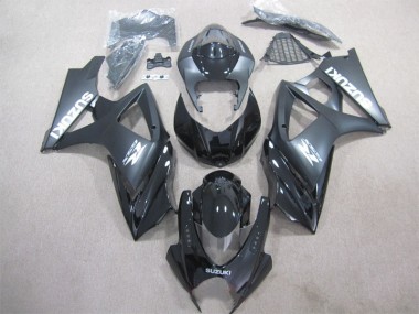 2007-2008 Noir Suzuki GSXR 1000 Kit Carénages Motos