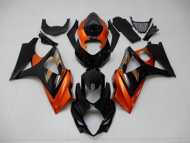 2007-2008 Orange Noir Suzuki GSXR 1000 Carénage Moto