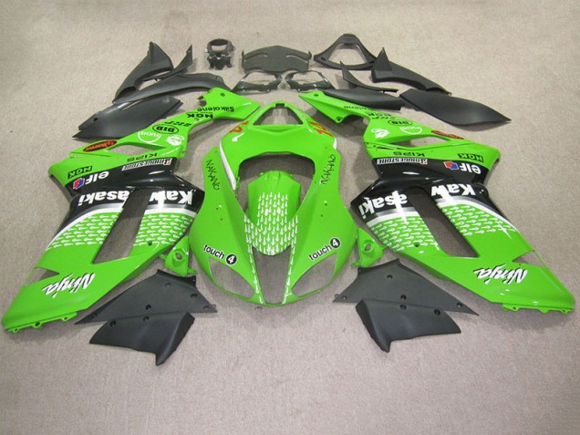 2007-2008 Vert Touch 4 Kawasaki ZX6R Carénage Moto