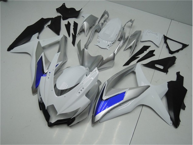 2008-2010 Blanc Argent Bleu Suzuki GSXR 600/750 Carénage Moto