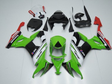 2008-2010 Blanc Noir et Vert Kawasaki ZX10R Carénage Moto