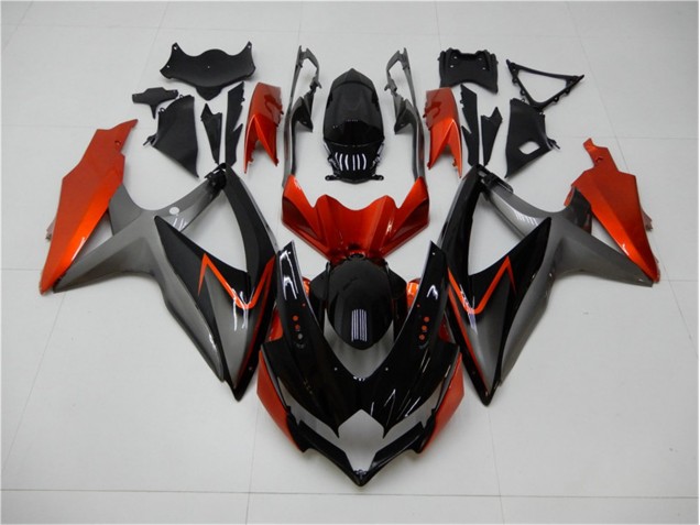 2008-2010 Noir Orange Gris Suzuki GSXR 600/750 Carénage Moto