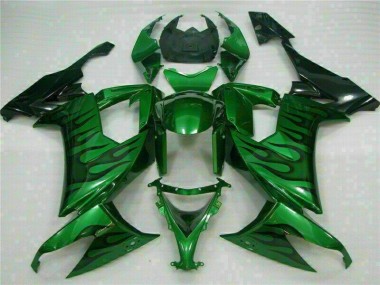 2008-2010 Vert Flamme Kawasaki ZX10R Carénage Moto