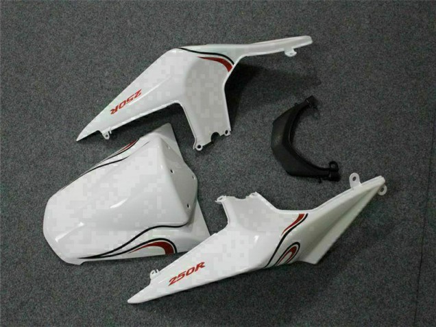 2008-2012 Blanc Rouge Kawasaki EX250 Carénage Moto