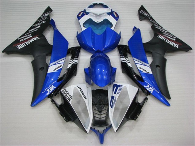 2008-2016 Blanc Bleu Noir Yamaha YZF R6 Carénage Moto