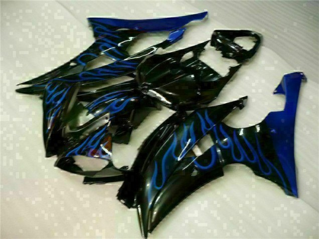 2008-2016 Bleu Flamme Noir Yamaha YZF R6 Carénage Moto