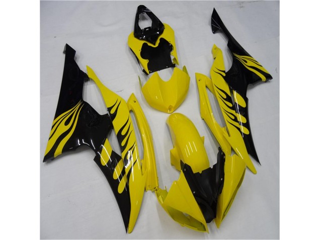 2008-2016 Jaune Noir Yamaha YZF R6 Carénage Moto