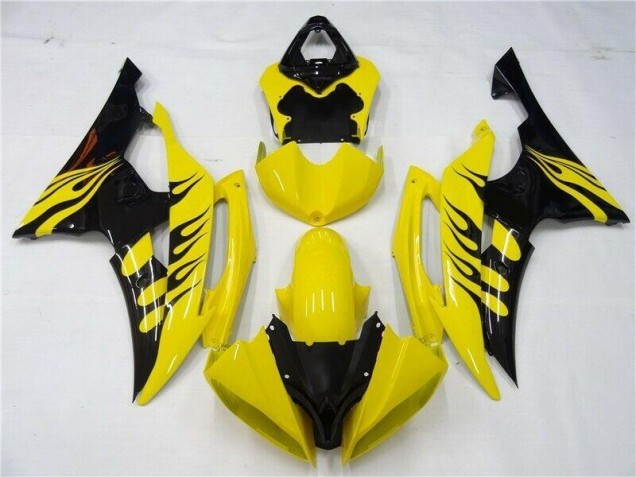 2008-2016 Jaune Noir Yamaha YZF R6 Carénage Moto