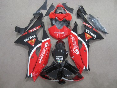 2008-2016 Noir Rouge Blanc Santander Yamaha YZF R6 Carénage Moto