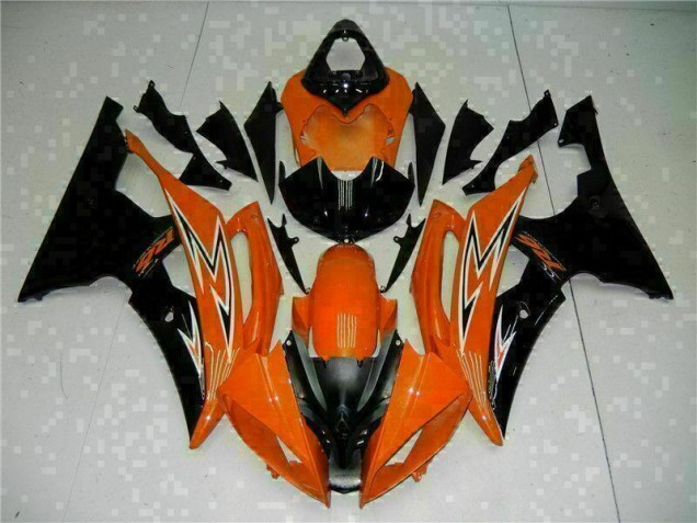 2008-2016 Orange Noir Yamaha YZF R6 Carénage Moto