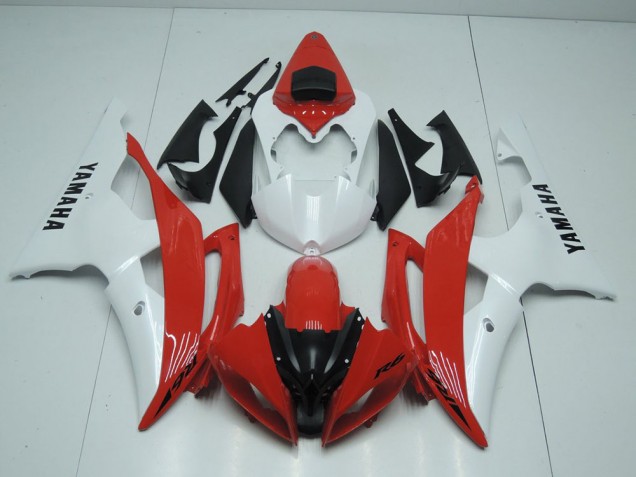 2008-2016 Rouge et Blanc Nacré Yamaha YZF R6 Carénage Moto