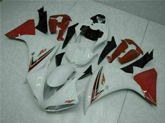 2009-2011 Blanc Rouge Yamaha YZF R1 Carénage Moto