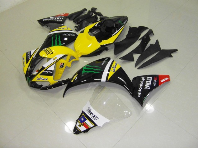 2009-2011 Jaune Monster Yamaha YZF R1 Carénages Moto