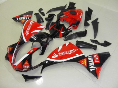 2009-2011 Rouge Noir Santander Yamaha YZF R1 Carénage Moto