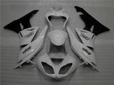 2009-2012 Blanc Noir Ninja Kawasaki ZX6R Carénage Moto