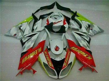 2009-2012 Blanc Rouge H. Énergie Kawasaki ZX6R Carénage Moto