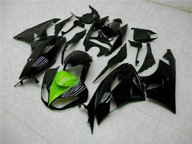 2009-2012 Noir Vert Kawasaki ZX6R Kit Carénages Motos Complet