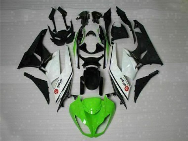 2009-2012 Vert Noir Blanc 25 Kawasaki ZX6R Carénage Moto