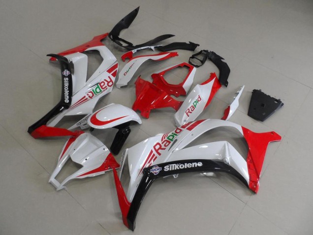 2011-2015 Rouge et Blanc Rapid Kawasaki ZX10R Carénage Moto