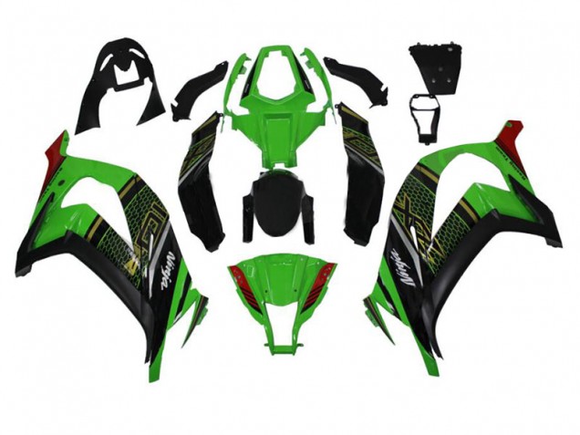 2011-2015 Vert Noir Kawasaki ZX10R Carénages Moto