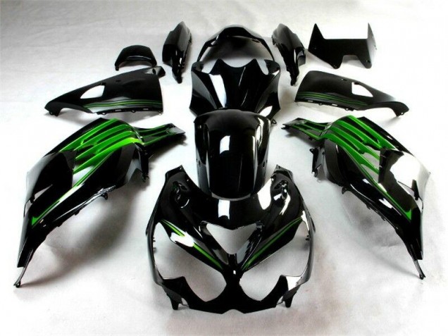 2012-2021 Noir Vert Kawasaki ZX14R ZZR1400 Carénage Moto