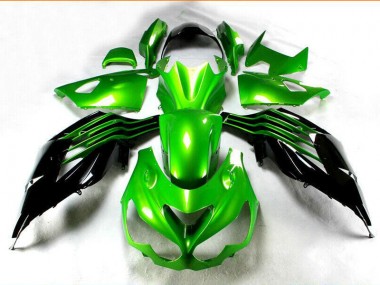 2012-2021 Noir Vert Kawasaki ZX14R ZZR1400 Carénages Moto