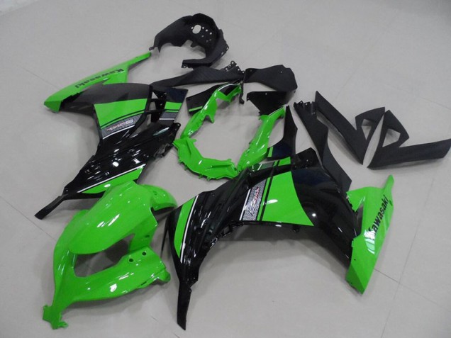 2013-2016 Noir Vert Kawasaki ZX300R Carénages Moto