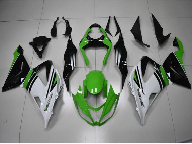 2013-2018 Noir Vert Blanc Kawasaki ZX6R Carénage Moto