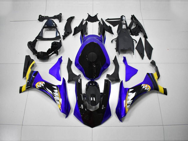 2015-2019 Bleu Noir Yamaha YZF R1 Carénage Moto