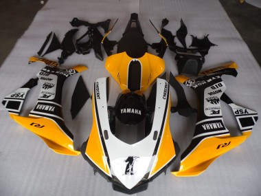 2015-2019 Jaune Blanc Noir Yamaha YZF R1 Carénage Moto