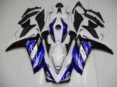 2015-2022 Bleu Blanc Yamaha YZF R3 Carénages Moto